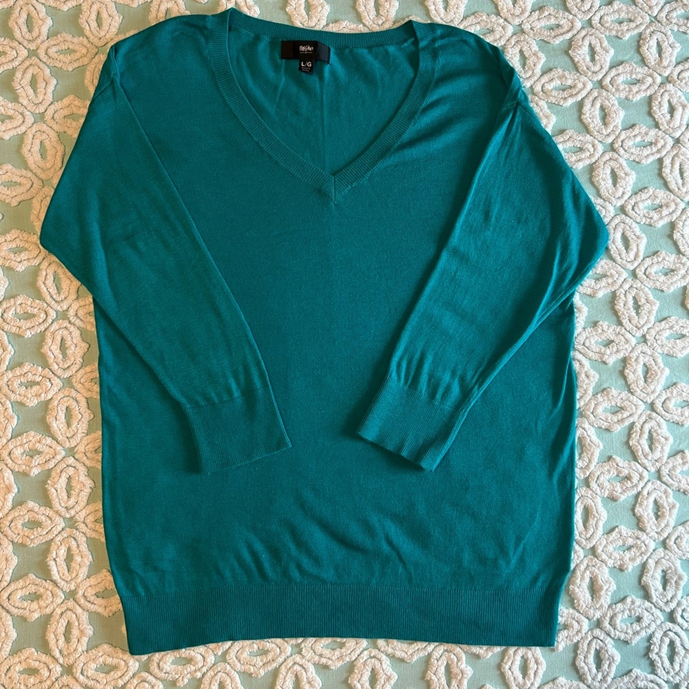 Mossimo womens teal lightweight sweater